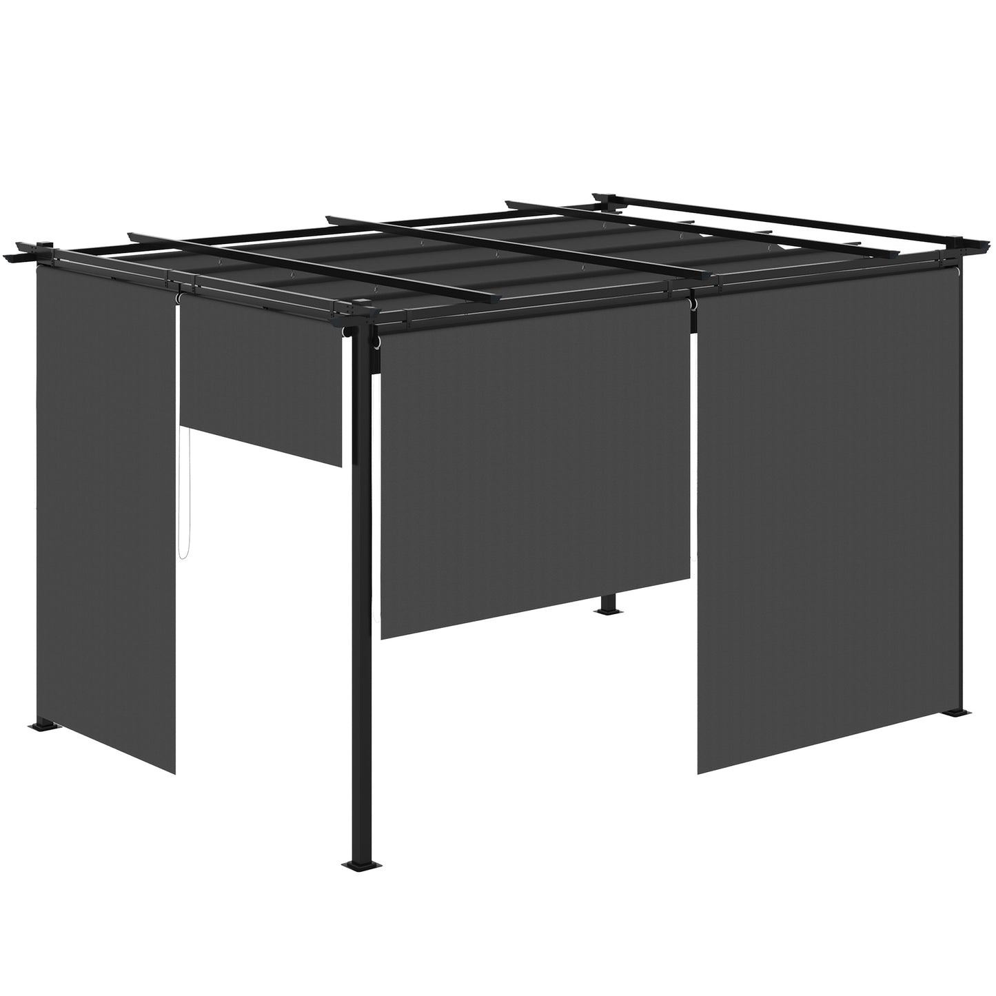 PÉRGOLA DE JARDÍN SOMBRA NOVA 4X3 CON TECHO RETRÁCTIL Y 4 CORTINAS image 3