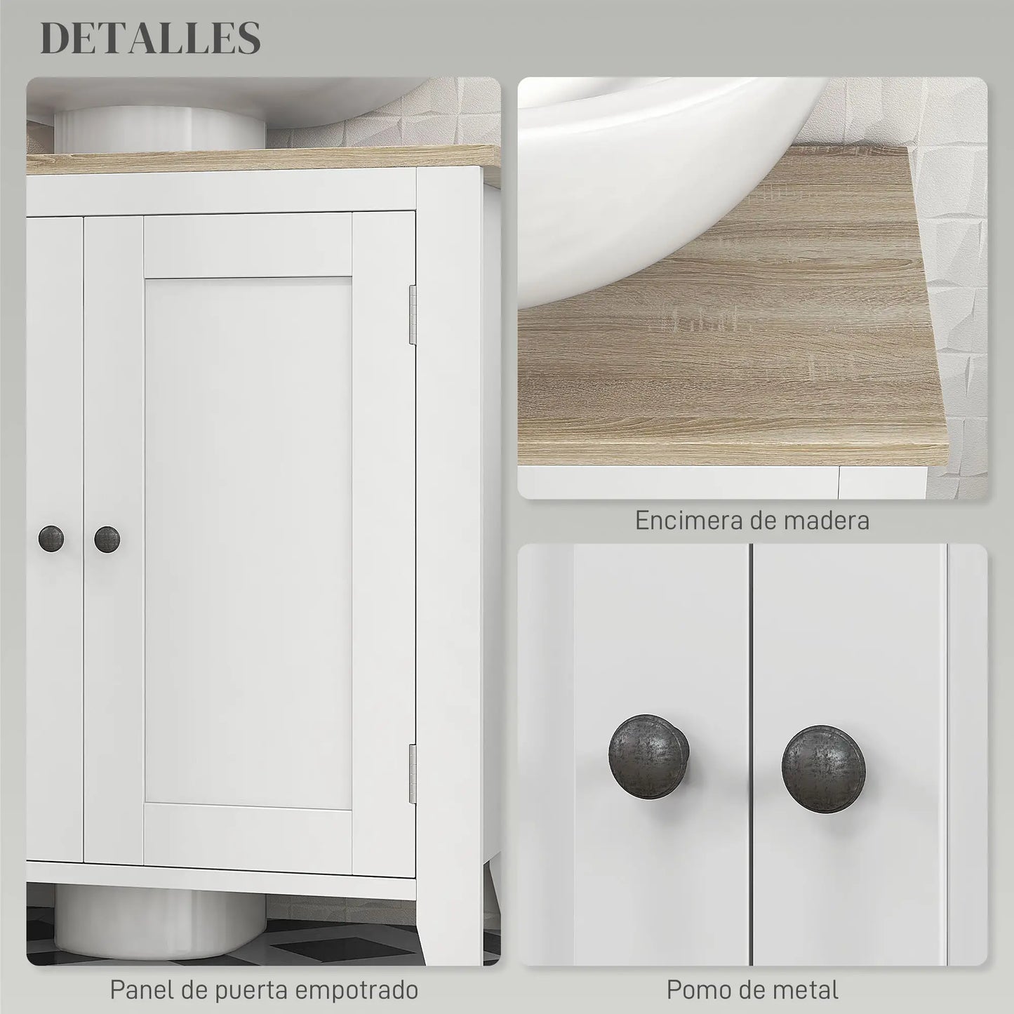 MUEBLE BAJO LAVABO AQUILA 60 BLANCO image 4