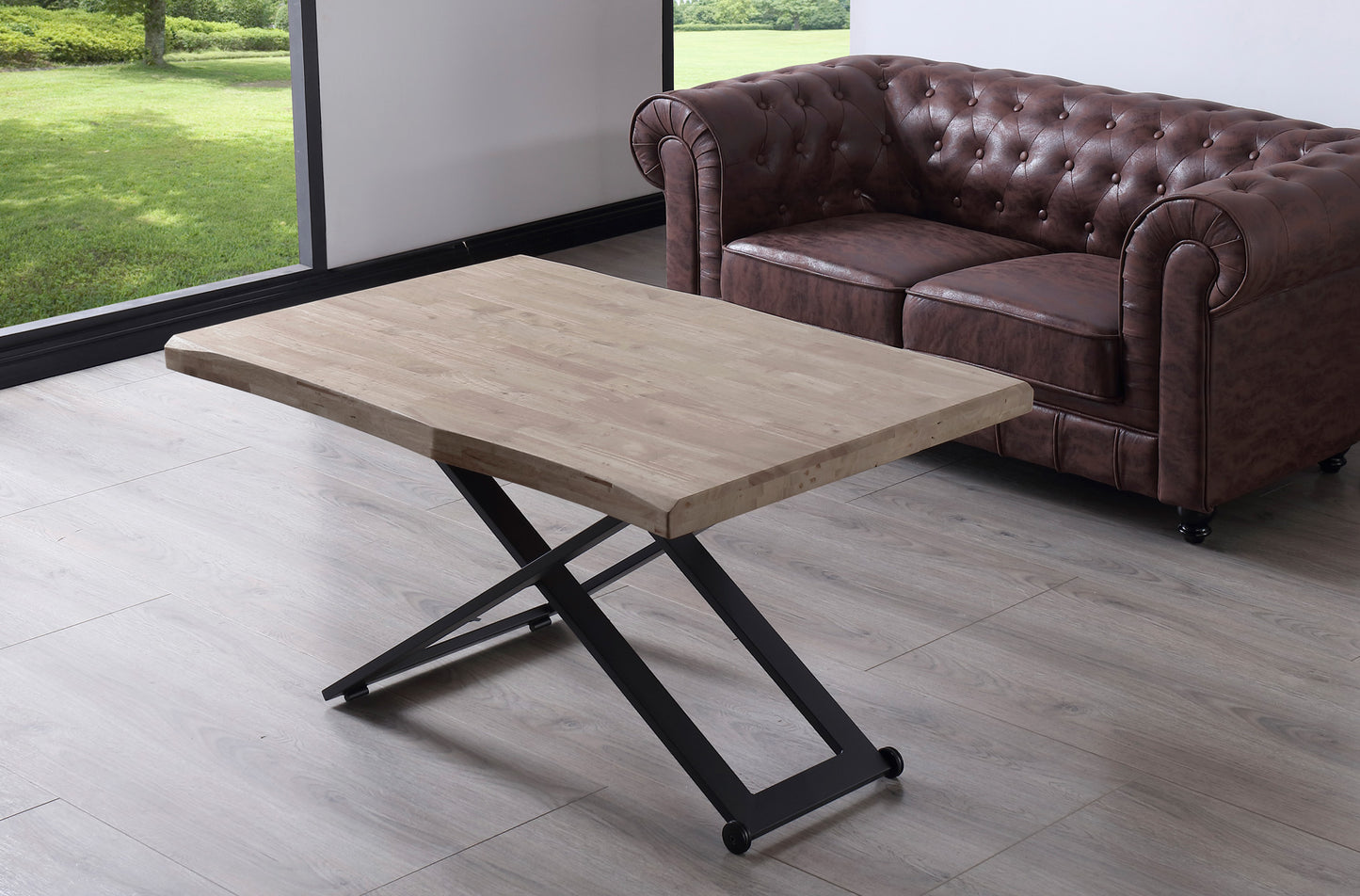 MESA CENTRO ELEVABLE ZOE TAPA CON FORMA. image 11