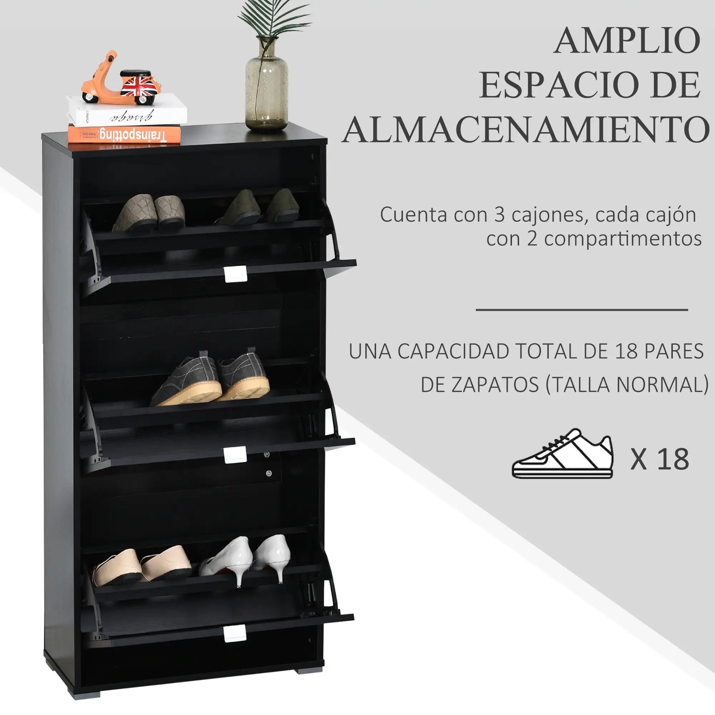 ZAPATERO MODERNO NEGRO VERTIK 18 image 1