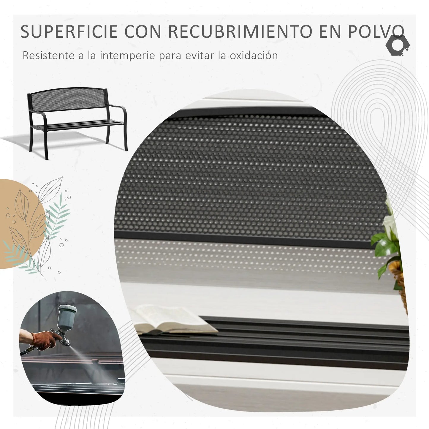 🌿 Banco de Jardín CLASSIC MESH 2 Plazas