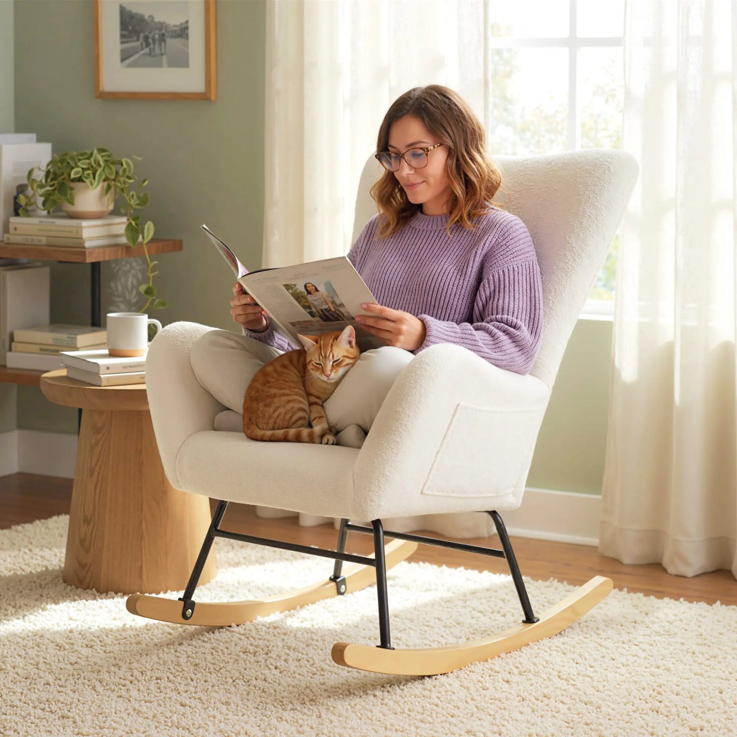 MECEDORA MODELO NORDIC TEDDY – BUTACA MECEDORA TAPIZADA image 7