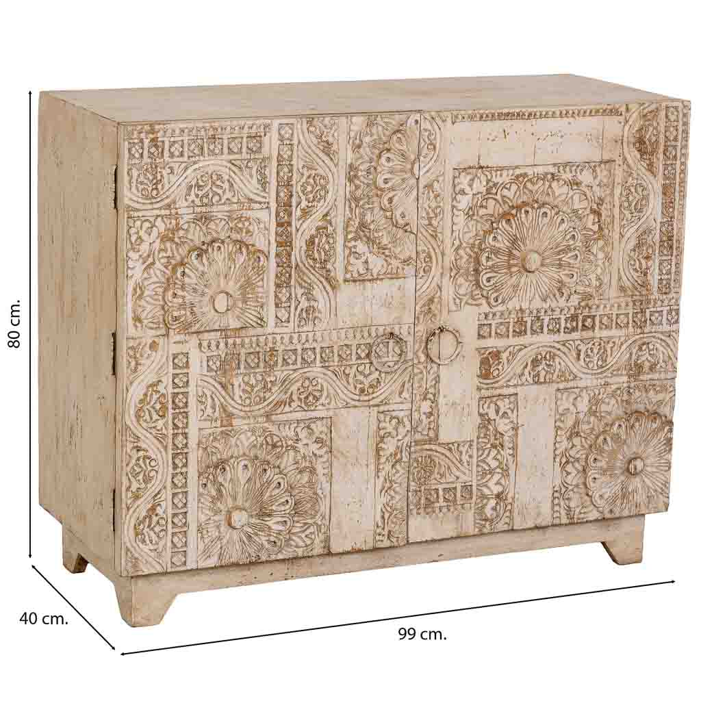 APARADOR DALIAN WHITE COMPACT ARTESANAL image 3