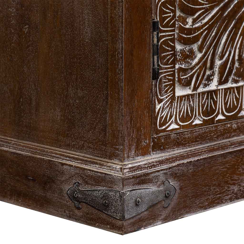 ARMARIO AKI DE MADERA ARTESANAL CON 2 PUERTAS MARRÓN image 7