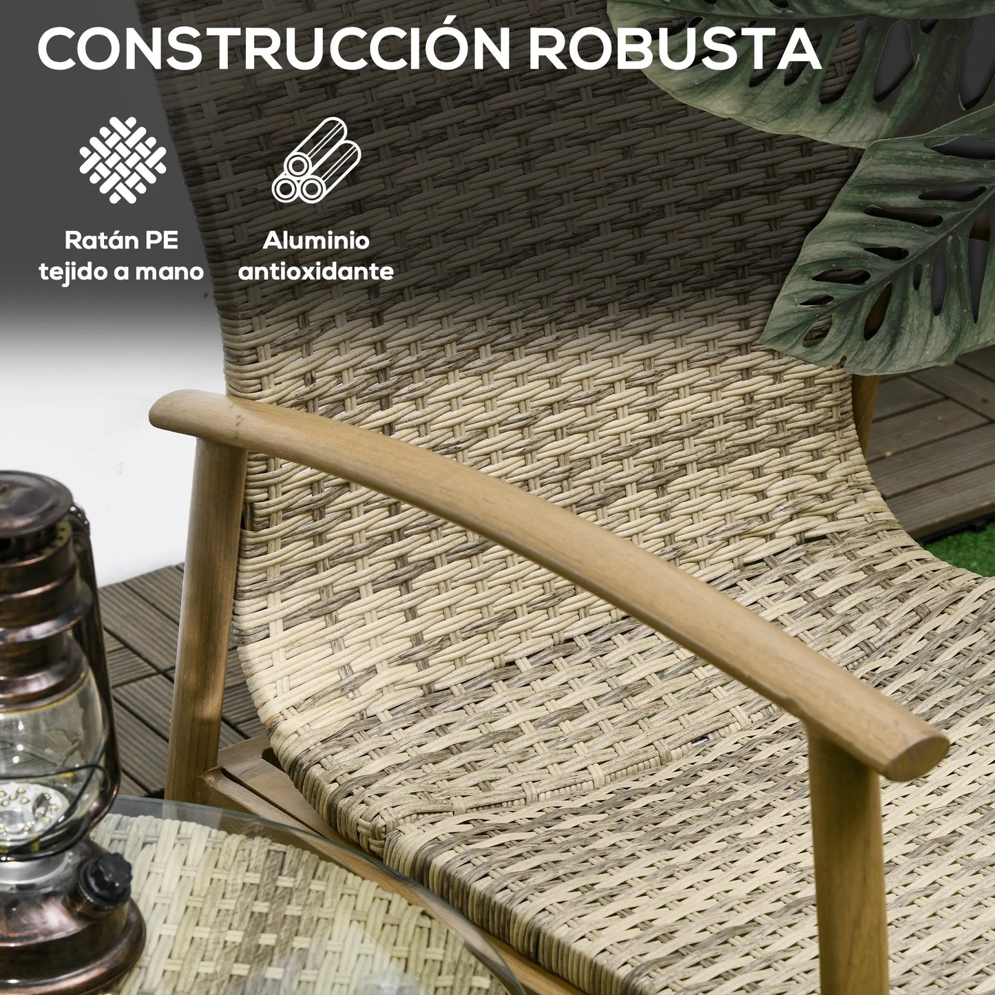 CONJUNTO BISTRÓ RATÁN ATLAS 3 PIEZAS EXTERIOR image 8