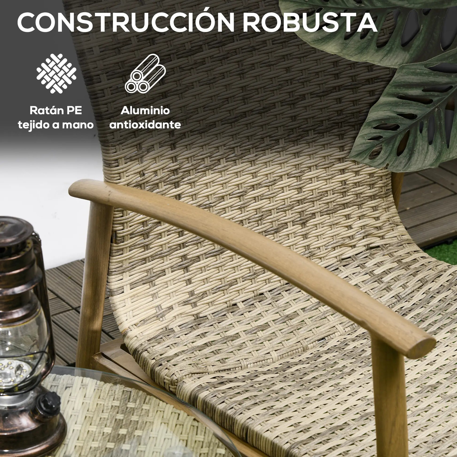 CONJUNTO BISTRÓ RATÁN ATLAS 3 PIEZAS EXTERIOR image 8