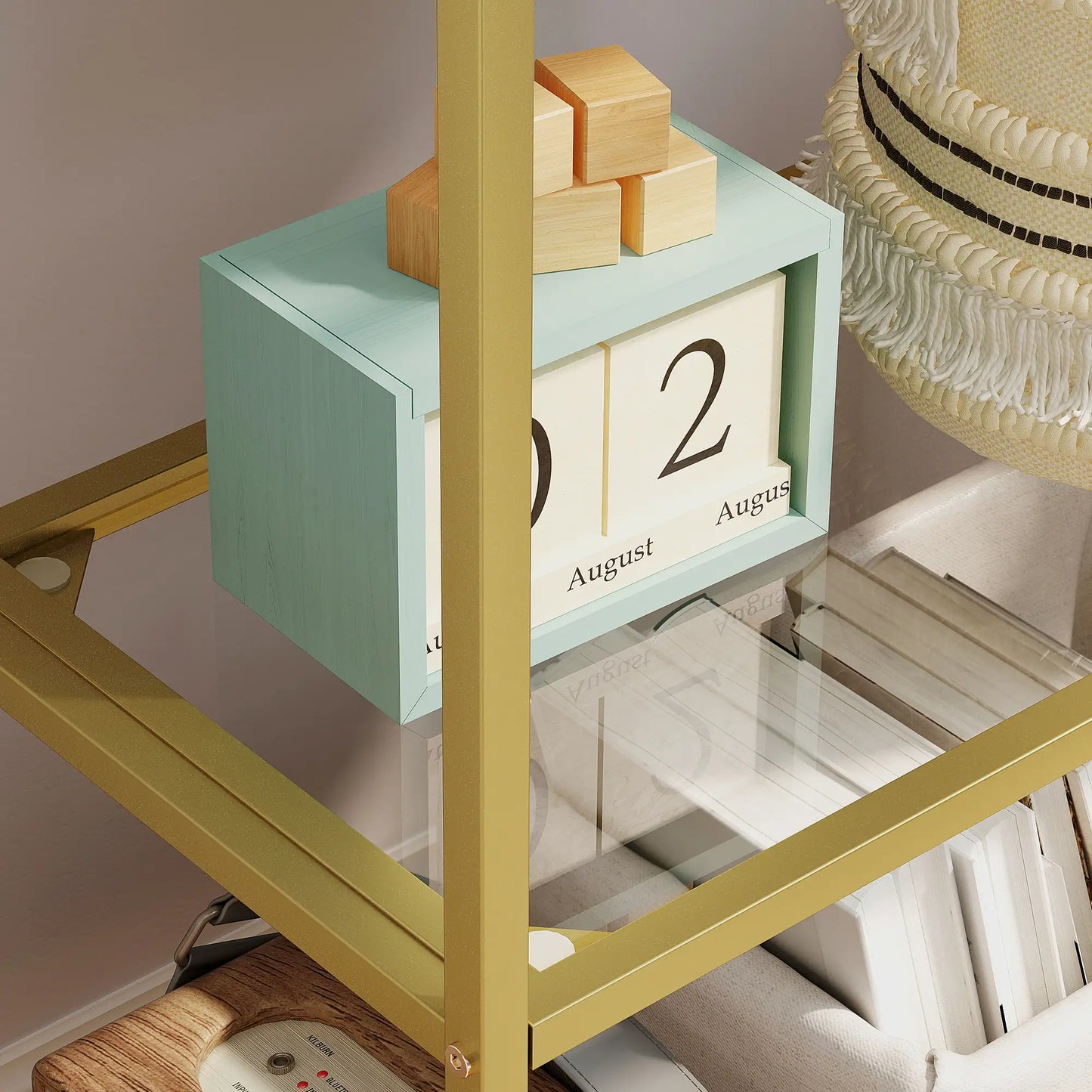 ✨ Librería Modelo AUREA – Elegancia en Cristal y Dorado