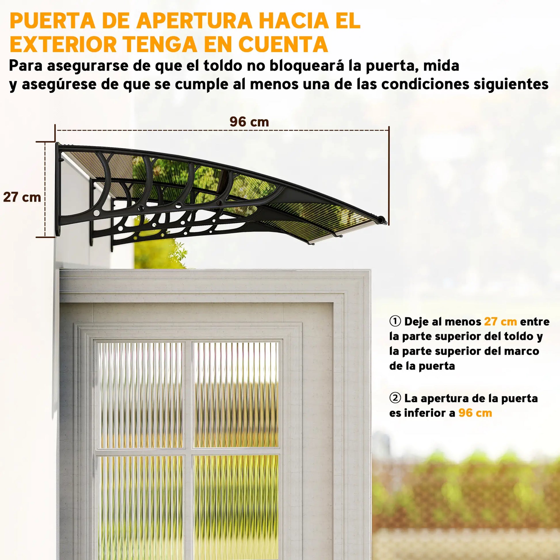MARQUESINA EXTERIOR CURVA AURELIA 200 PARA PUERTAS Y VENTANAS image 5