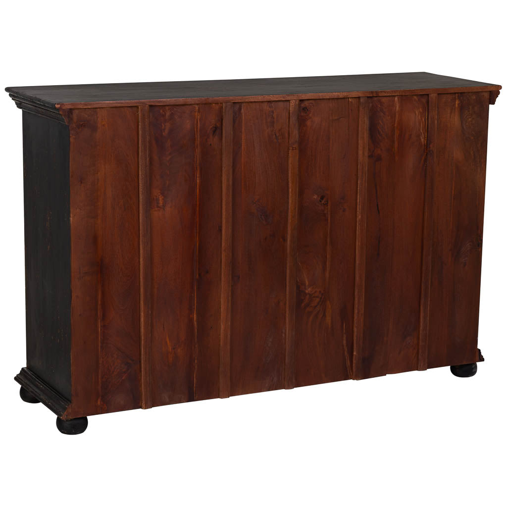 APARADOR DALIAN BLACK ARTESANAL 3 CAJONES Y 3 PUERTAS image 6