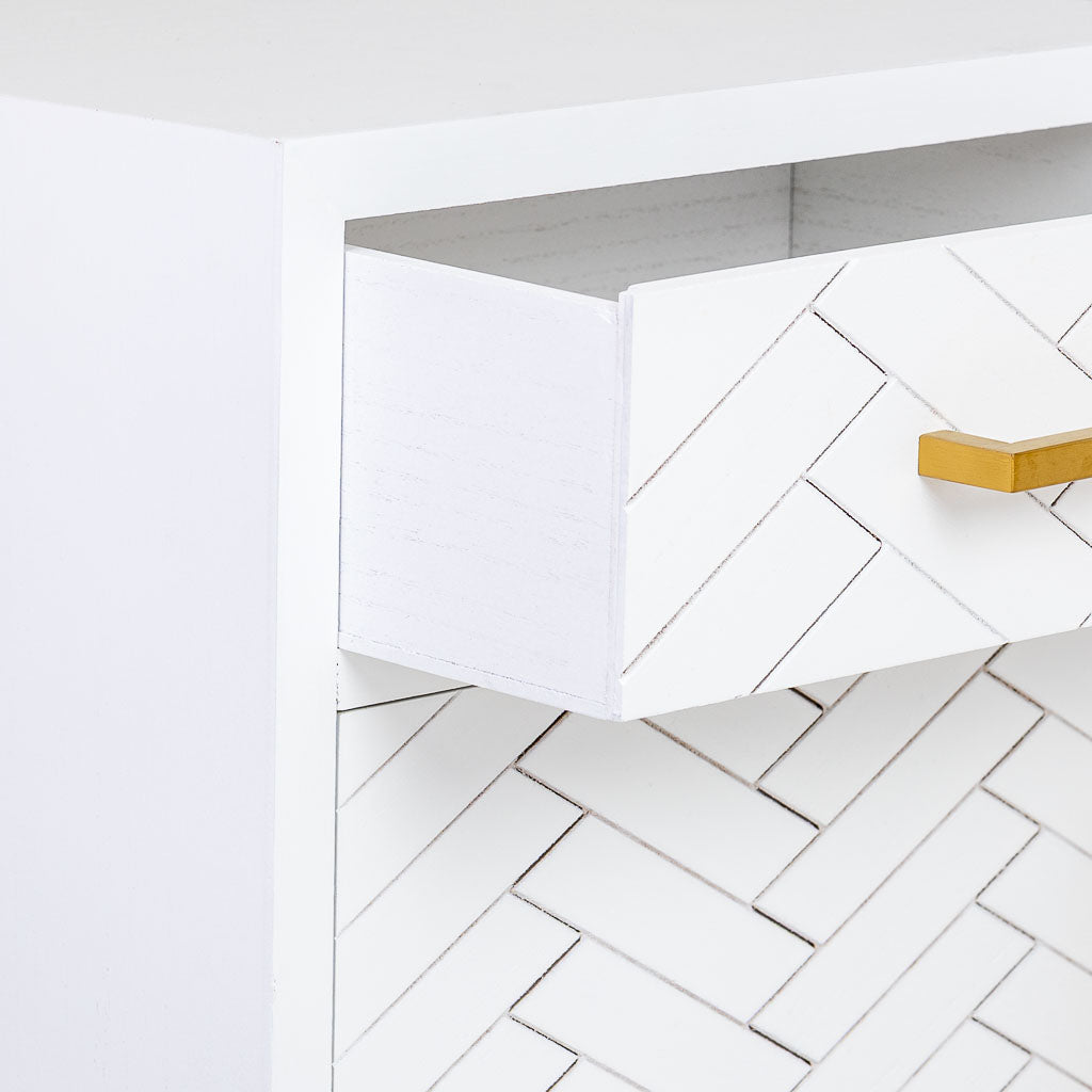 MESITA DE NOCHE BLANCA INDUSTRIAL MARTA ONE image 4