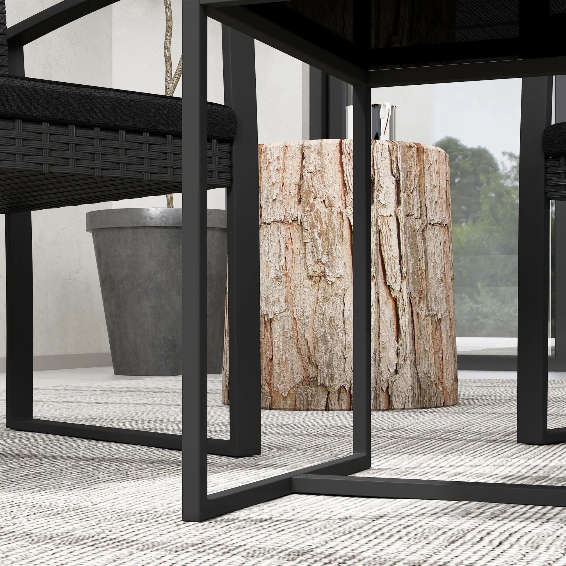 CONJUNTO DE JARDÍN BISTRÓ NERO – RATÁN SINTÉTICO CON MESA Y 2 SILLAS image 8