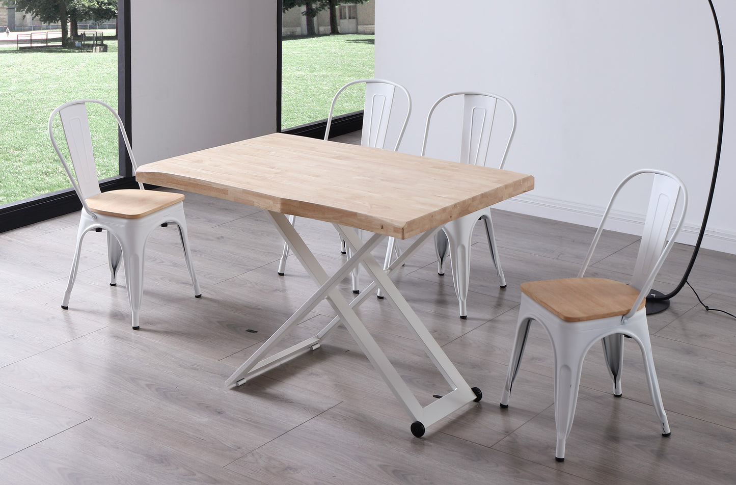MESA CENTRO ELEVABLE ZOE TAPA CON FORMA. image 9