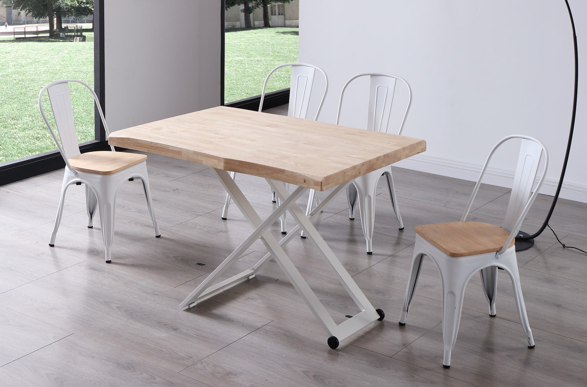 MESA CENTRO ELEVABLE ZOE TAPA CON FORMA. image 9