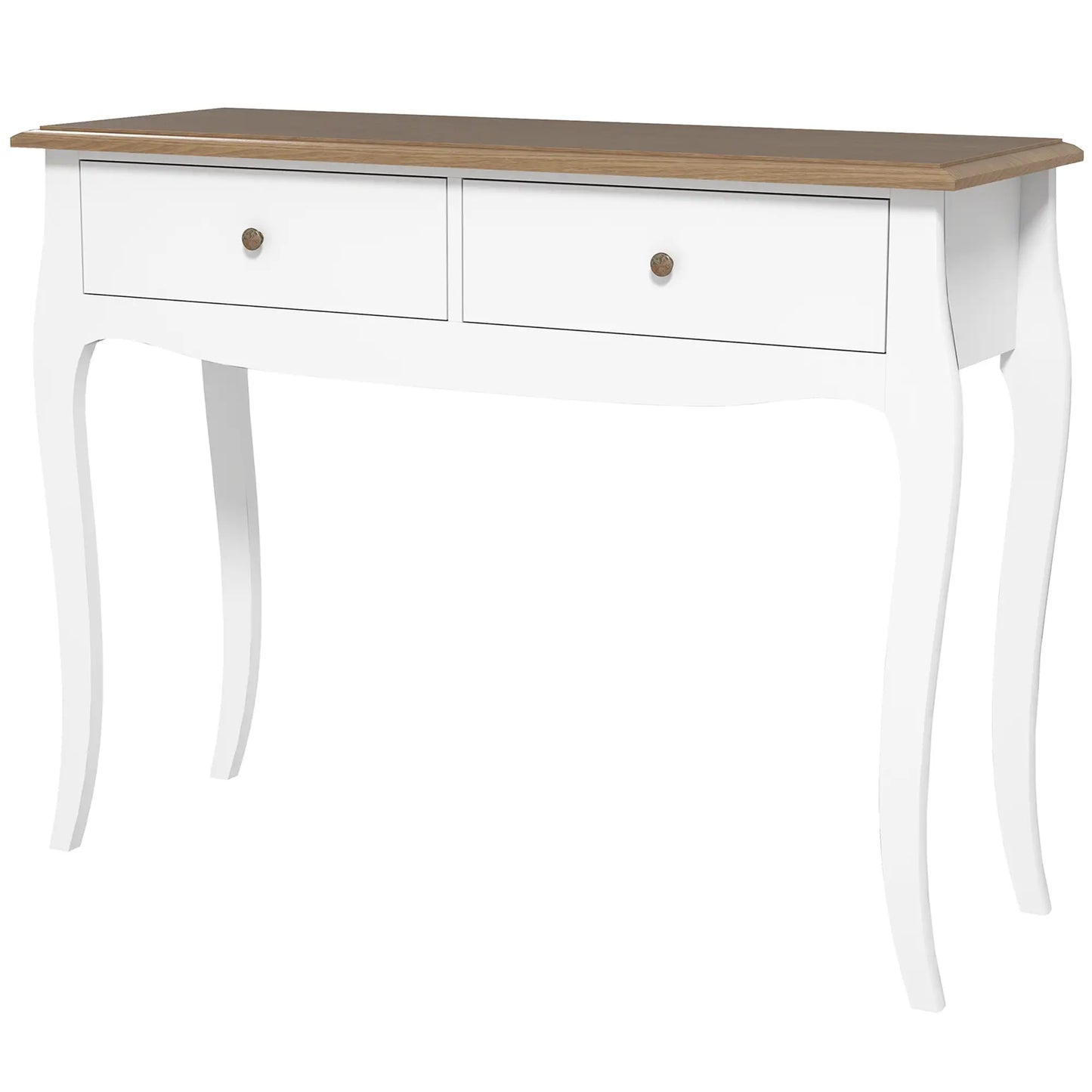 CONSOLA FRANCESA BLANCA “PARISIAN ELEGANCE DOUBLE DRAWER” image 3