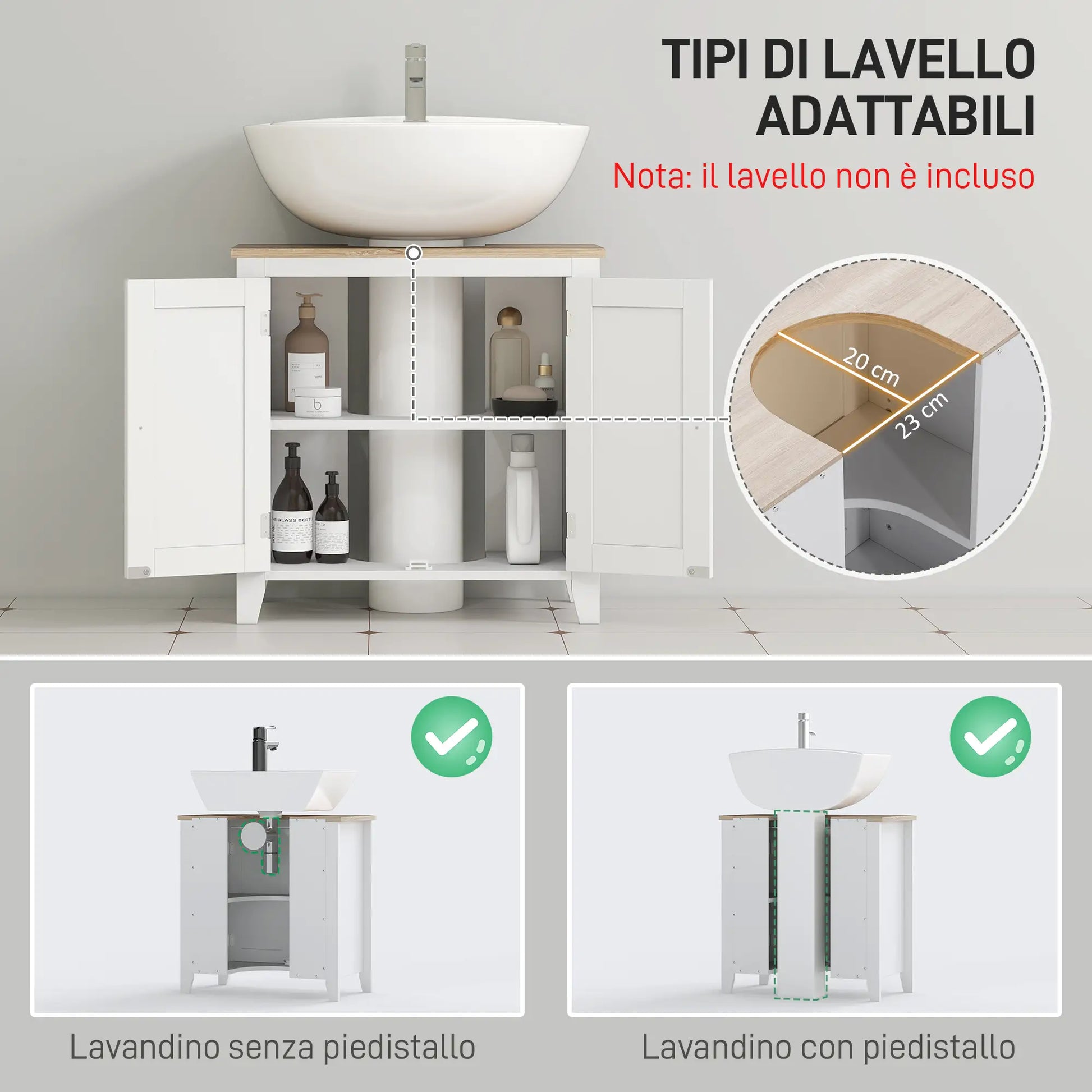 MUEBLE BAJO LAVABO AQUILA 60 BLANCO image 8