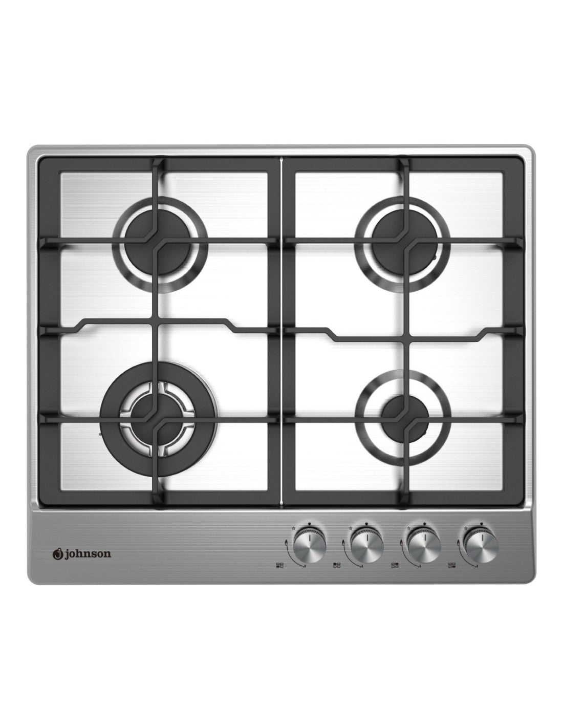 🔥 Encimera de Gas Johnson JAMA4BX1 Inox – 60 cm con 4 Fuegos y Triple Llama