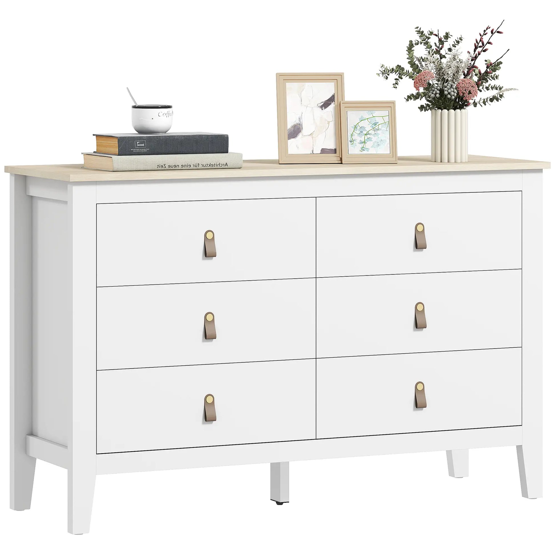 CÓMODA SIXDRAWER PU BLANCA image 7