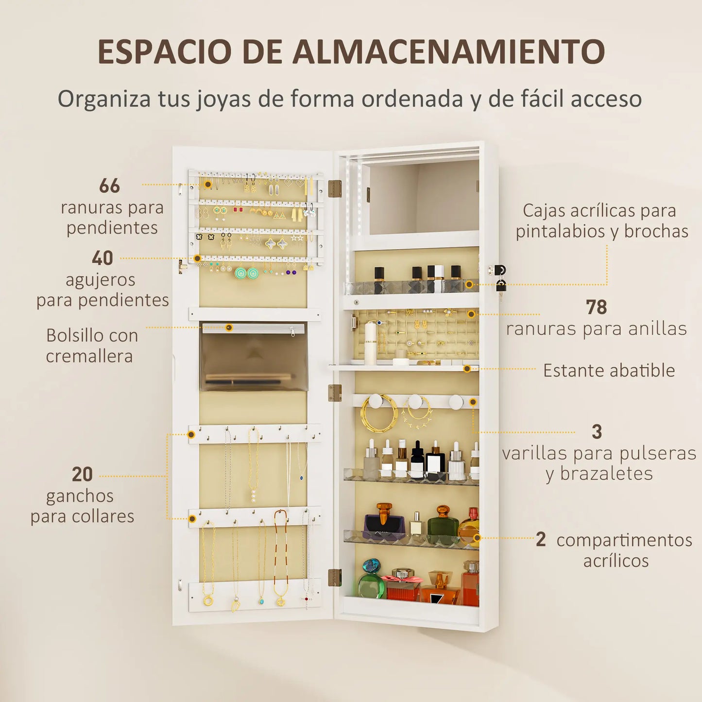 ESPEJO JOYERO LUMINA WALL image 9