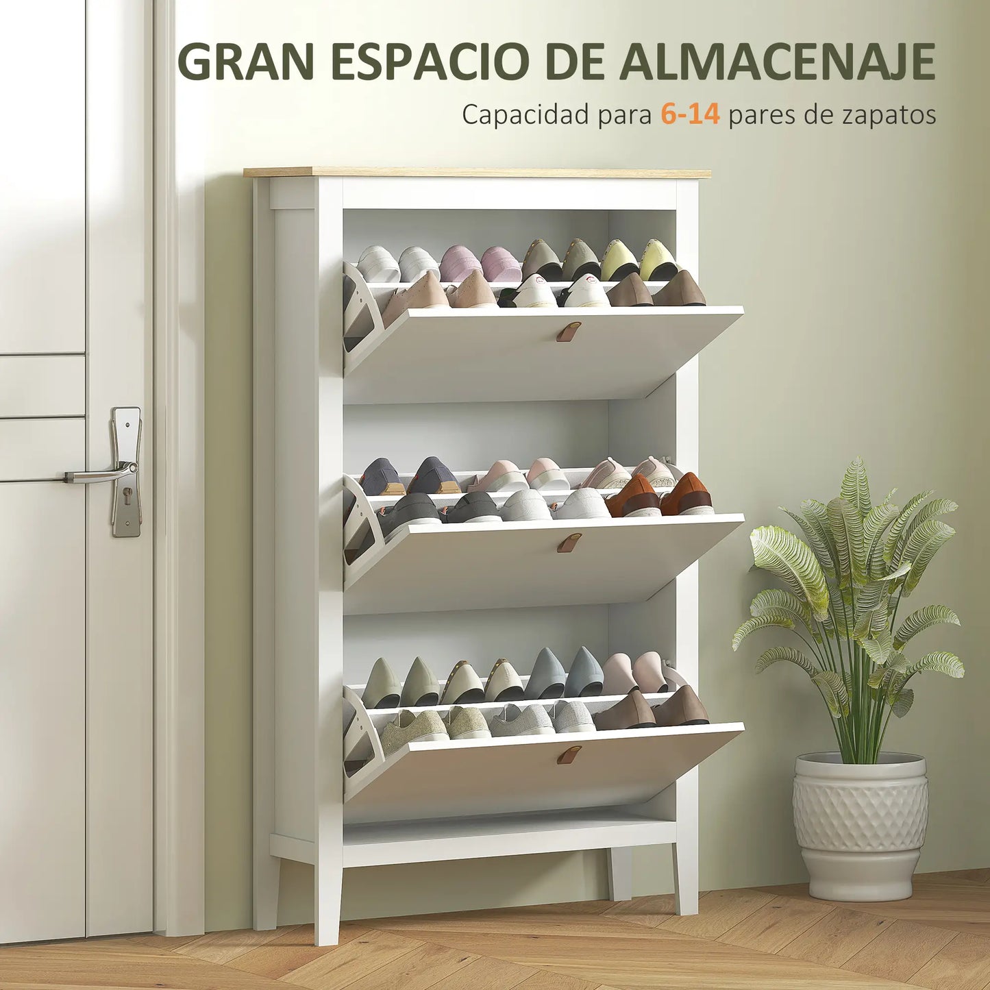 ZAPATERO DE ENTRADA MODELO NORDIC CUERO image 9