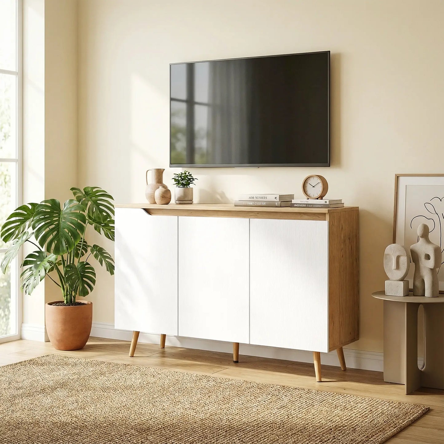 🪑 Aparador de Salón STORAGE SIDEBOARD – 3 Puertas 107 cm