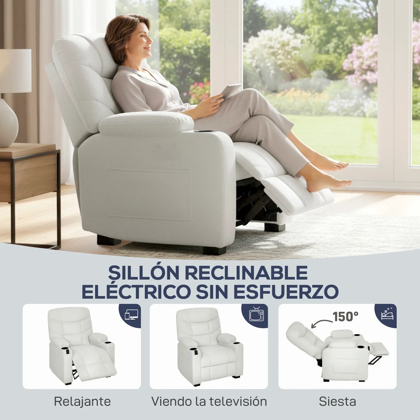 SILLÓN RELAX ELÉCTRICO MODELO CONFORT MEMORY image 6