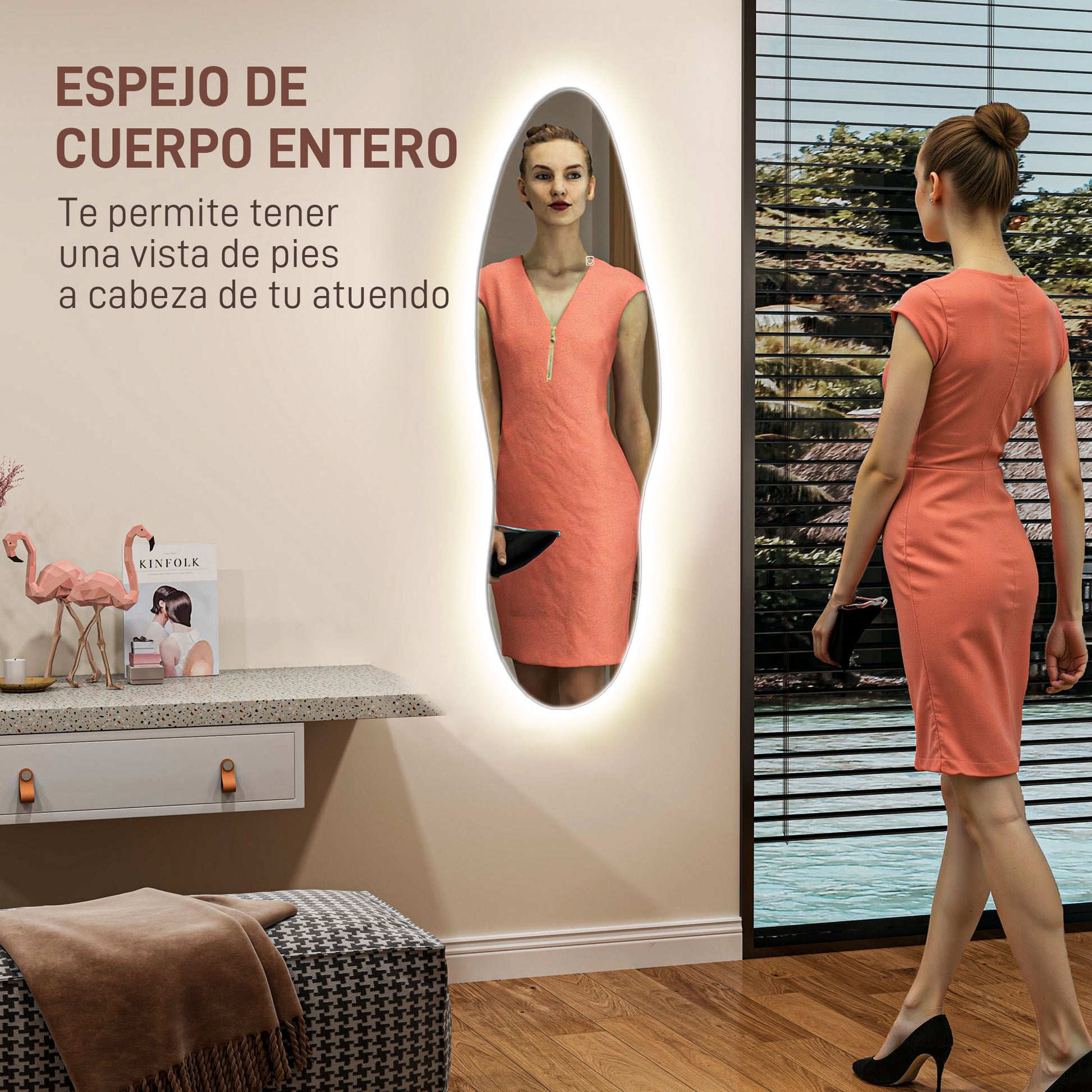 ESPEJO LED WAVE FULL BODY 3 TONOS image 7
