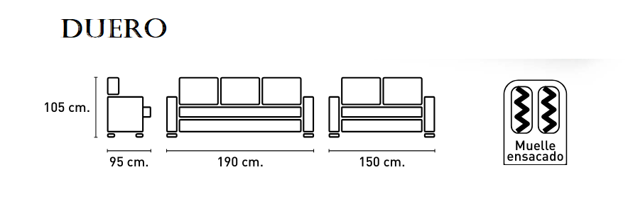 SOFÁ 2 PLAZAS DUERO CONFORT – SOFÁ 2 PLAZAS MODERNO image 3