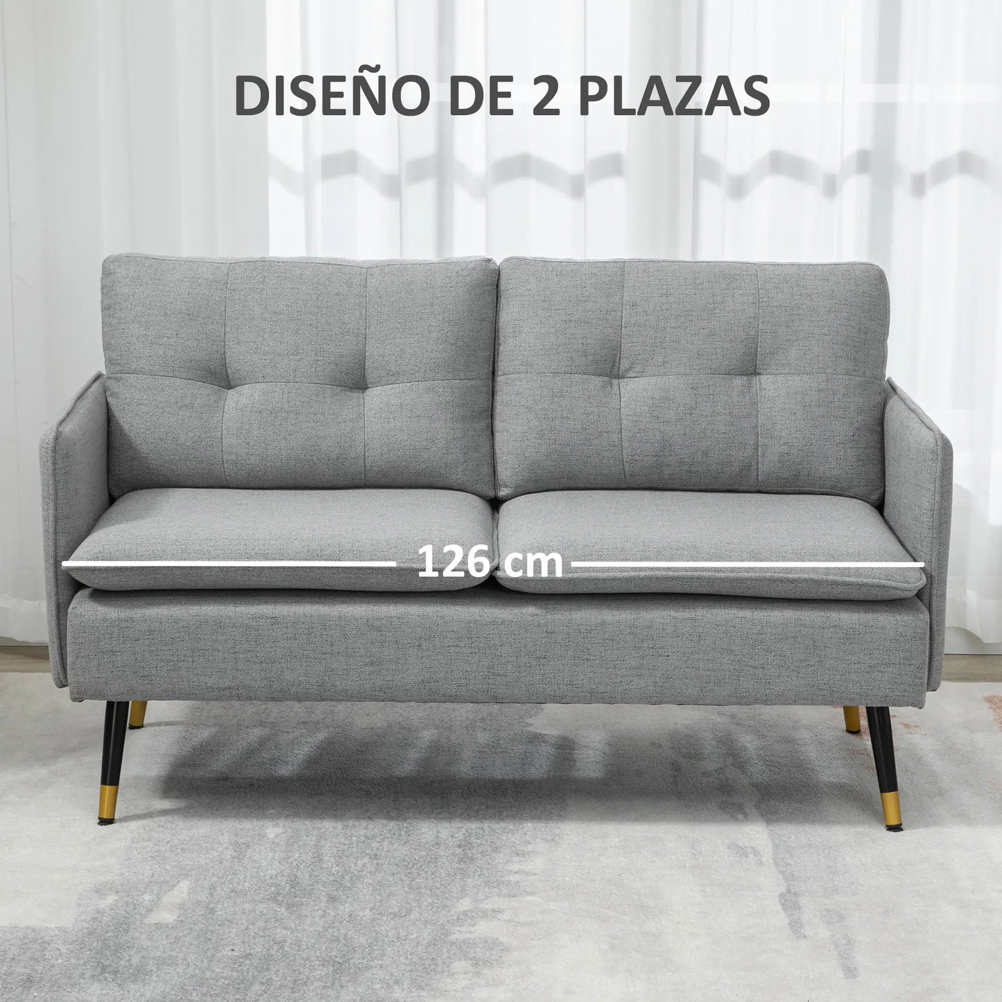 SOFÁ DE SALÓN 2 PLAZAS MODELO MILÁN image 6