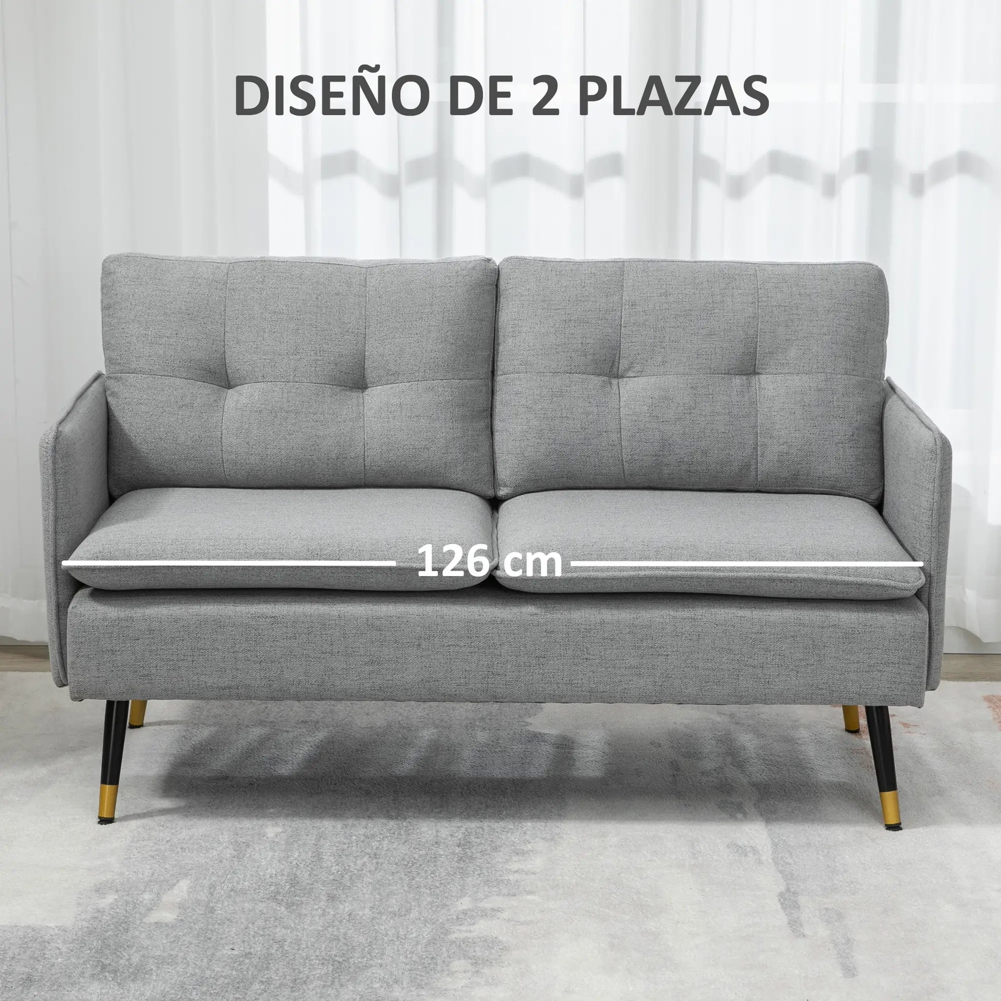 SOFÁ DE SALÓN 2 PLAZAS MODELO MILÁN image 6