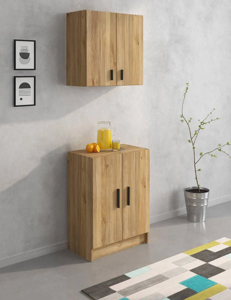 Mueble Bajo de 2 Puertas de Cocina de Melamina AURA image 5