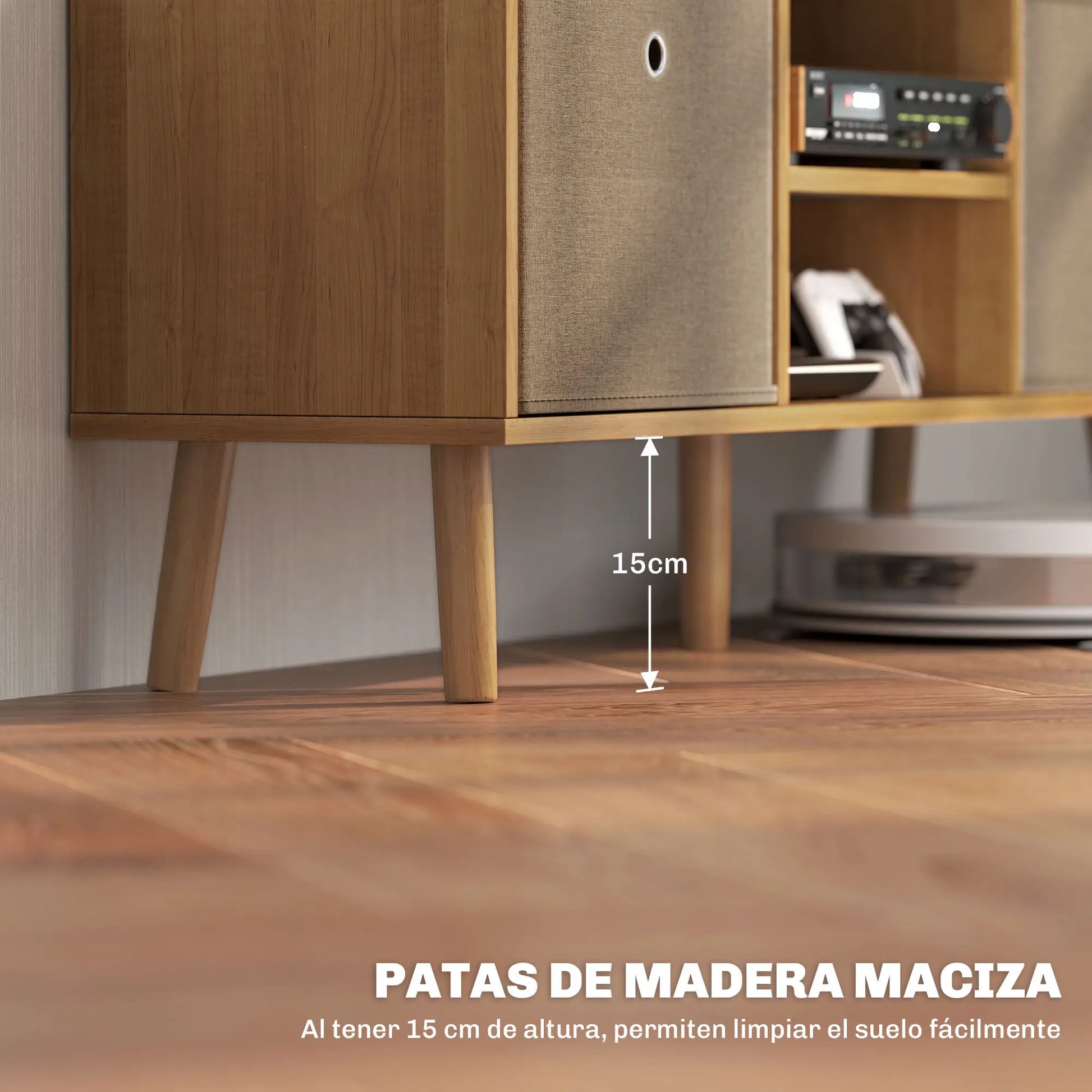 MUEBLE TV 110 CM MADERA & MARRÓN image 6
