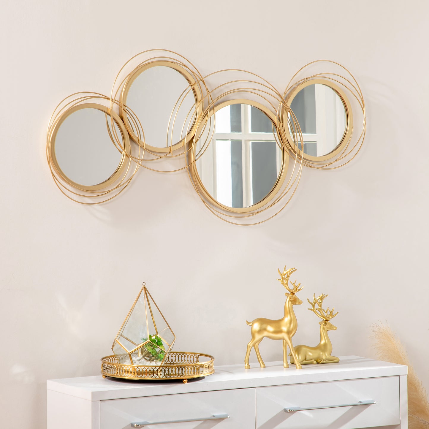 DECORACIÓN METÁLICA ESPEJOS ORBIT GOLD image 1