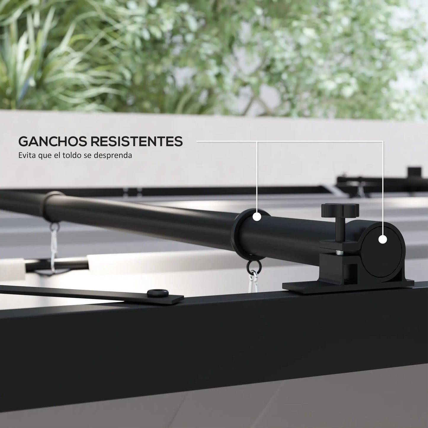PÉRGOLA DE JARDÍN SOMBRAZEN 3X3 CON TECHO RETRÁCTIL Y SISTEMA MAGNÉTICO image 3