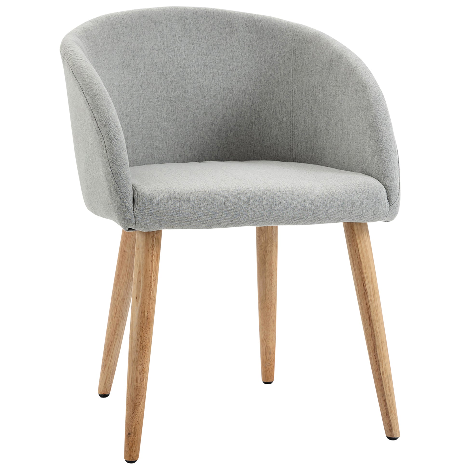 SILLA DE COMEDOR TAPIZADA EN LINO SINTÉTICO – GRIS image 4