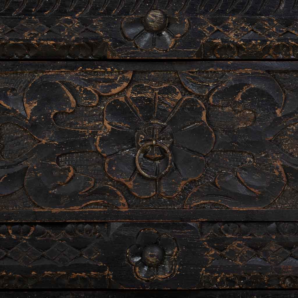 APARADOR DALIAN BLACK ARTESANAL 2 CAJONES Y 2 PUERTAS image 6