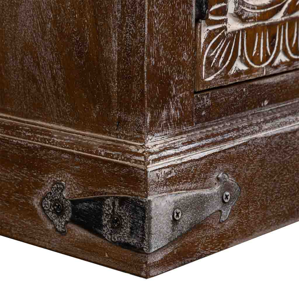 APARADOR AKI DE MADERA ARTESANAL CON 4 PUERTAS MARRÓN image 4
