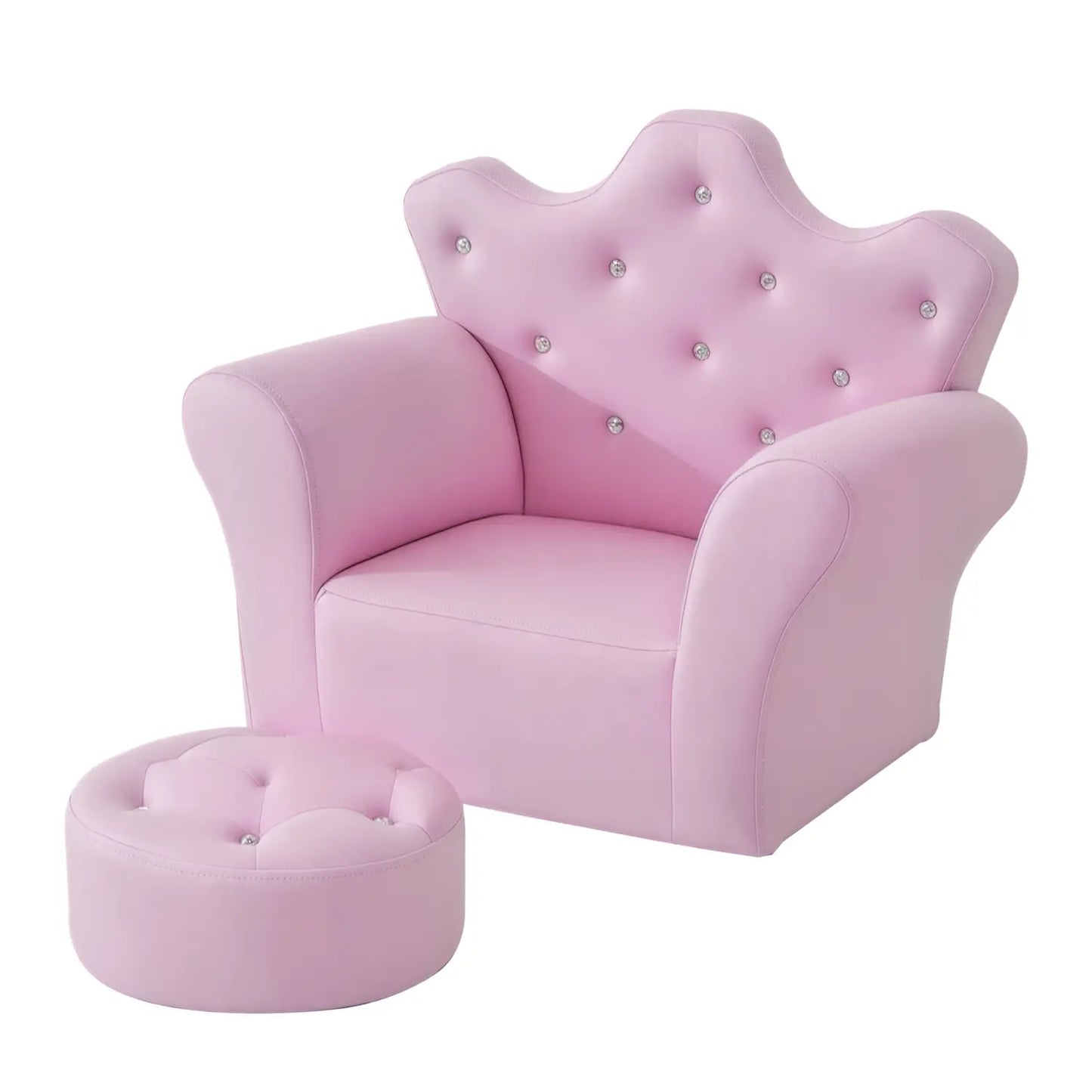 SILLÓN INFANTIL PRINCESS RELAX ROSA CON REPOSAPIÉS image 2