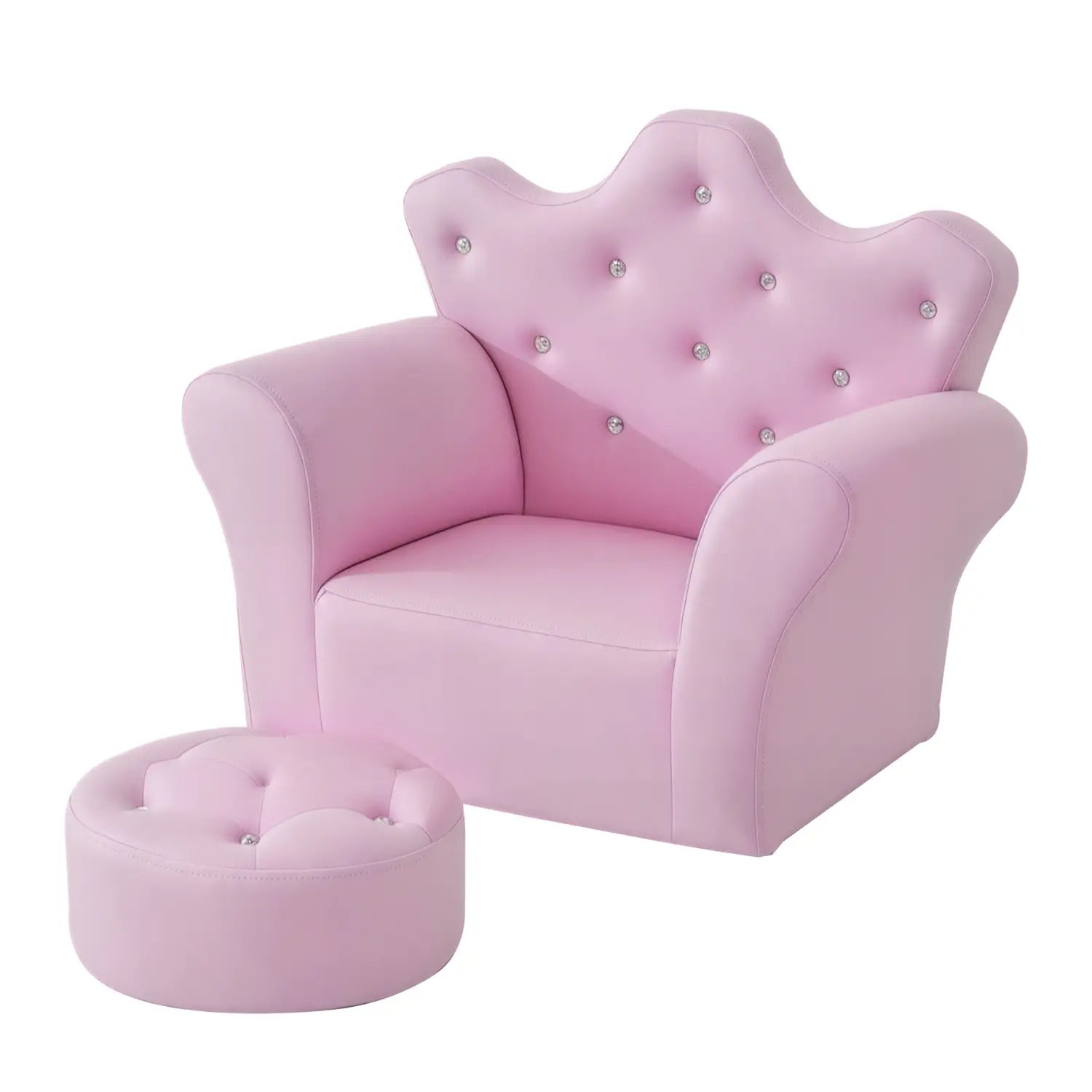 SILLÓN INFANTIL PRINCESS RELAX ROSA CON REPOSAPIÉS image 2
