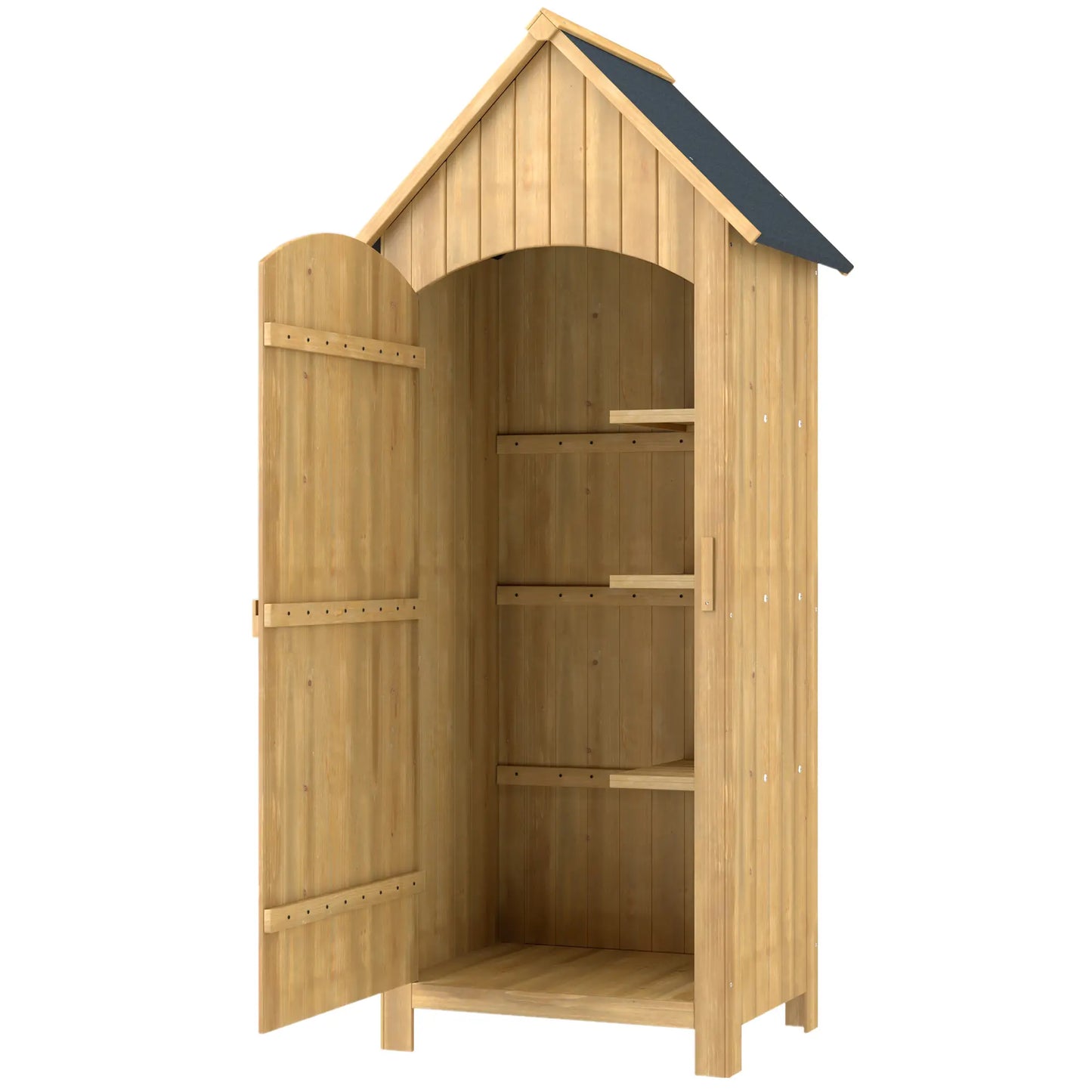 CASETA DE JARDÍN EXTERIOR DE MADERA 0,3 m² – ALMACENAJE DE HERRAMIENTAS image 4