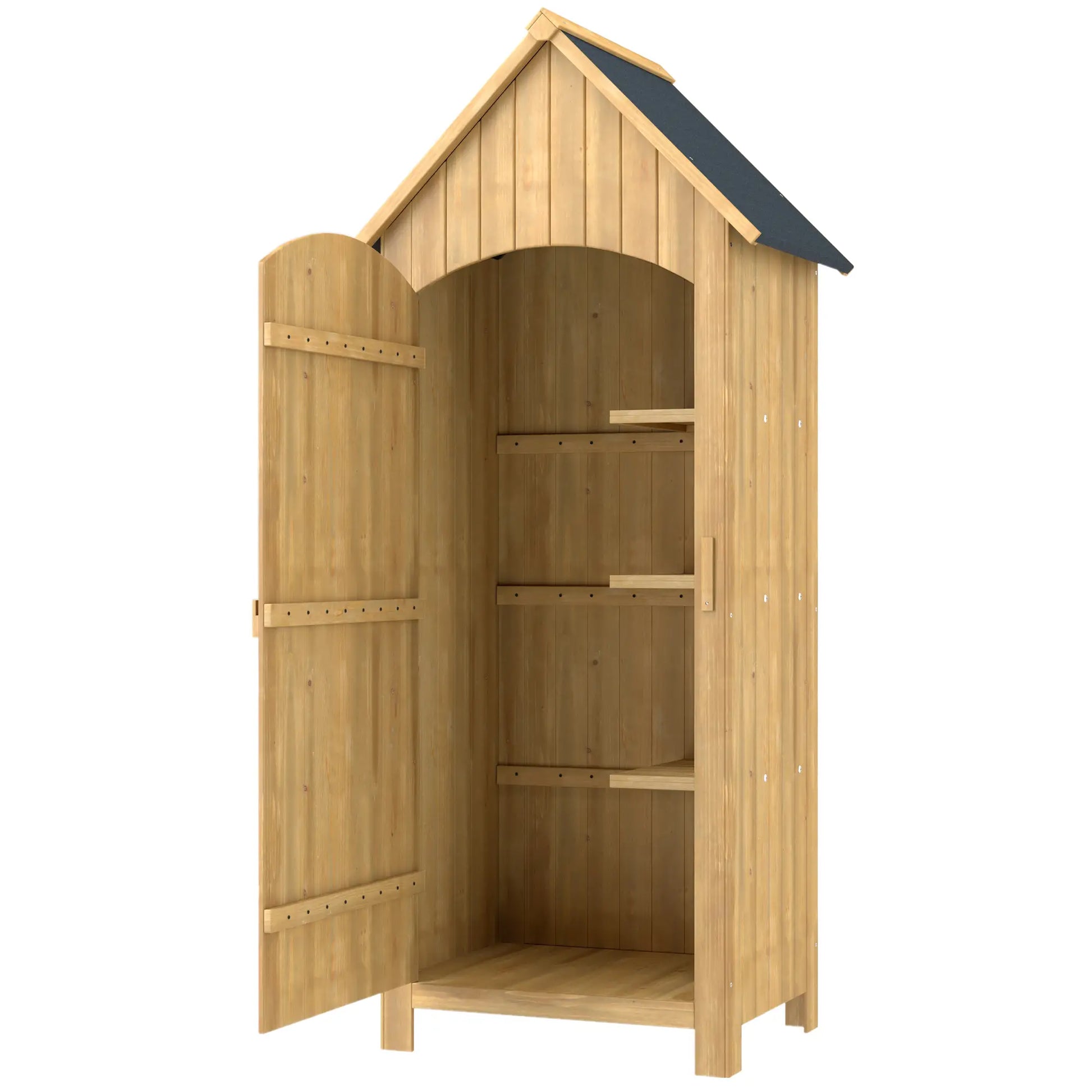 CASETA DE JARDÍN EXTERIOR DE MADERA 0,3 m² – ALMACENAJE DE HERRAMIENTAS image 4