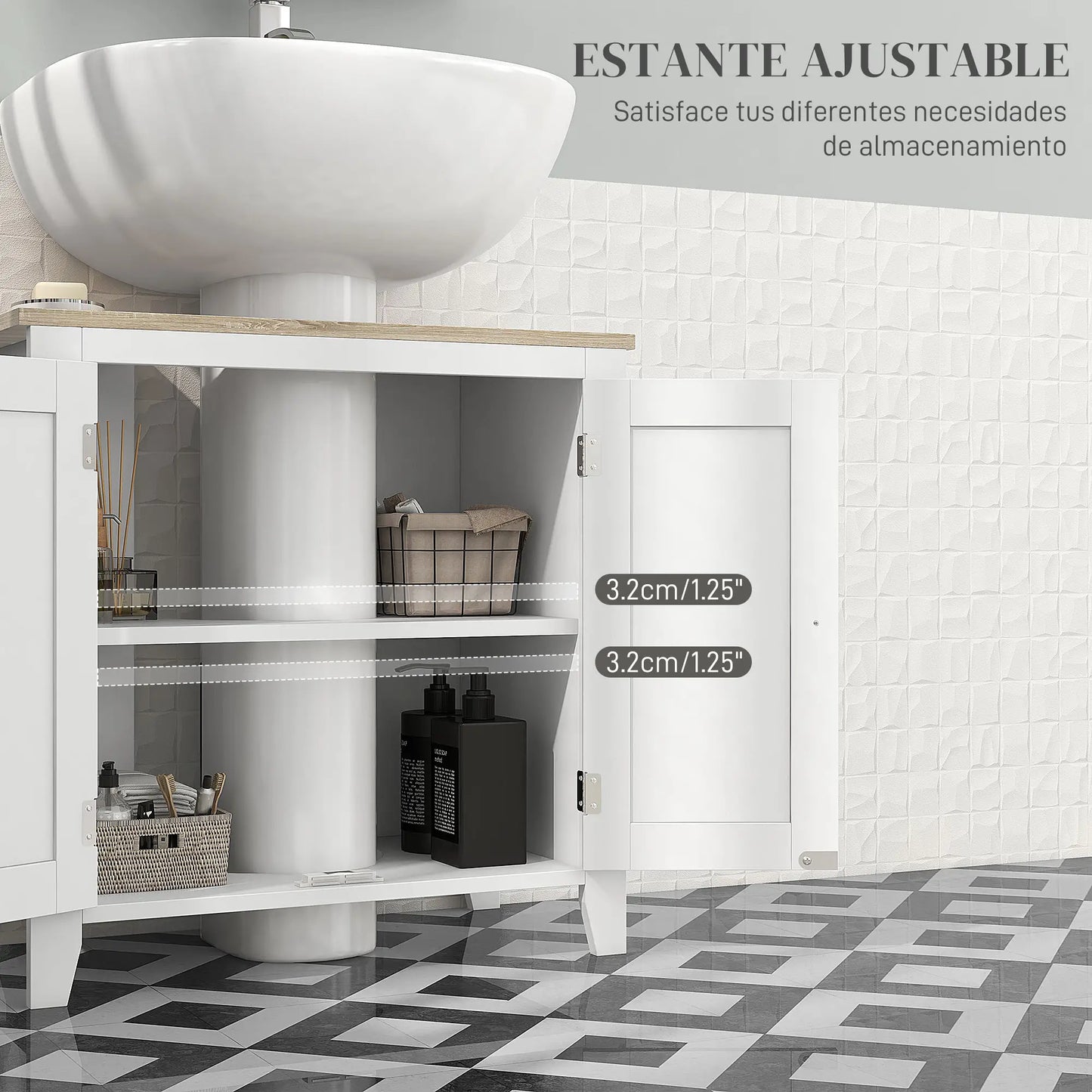 MUEBLE BAJO LAVABO AQUILA 60 BLANCO image 6