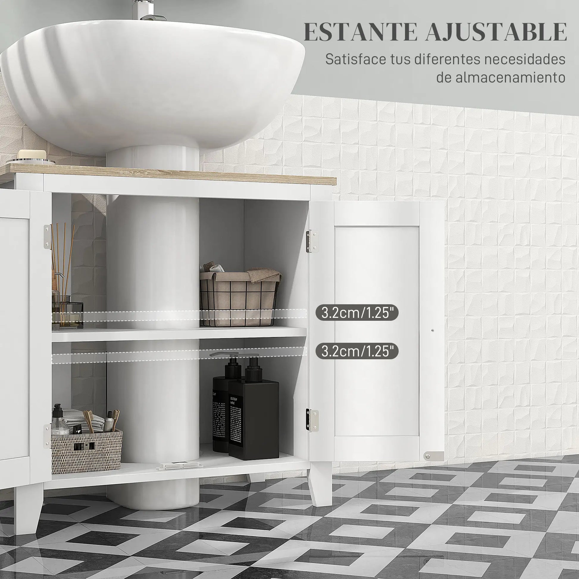 MUEBLE BAJO LAVABO AQUILA 60 BLANCO image 6