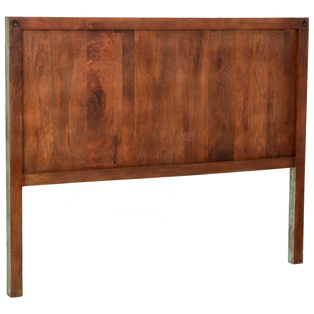 CABECERO DALIAN ARTESANAL AGUA MARINA DE MADERA MACIZA image 4