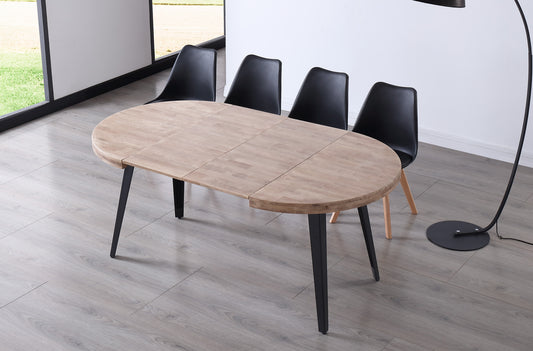 MESA  DE COMEDOR REDONDA EXTENSIBLE BERG 54MM image 0