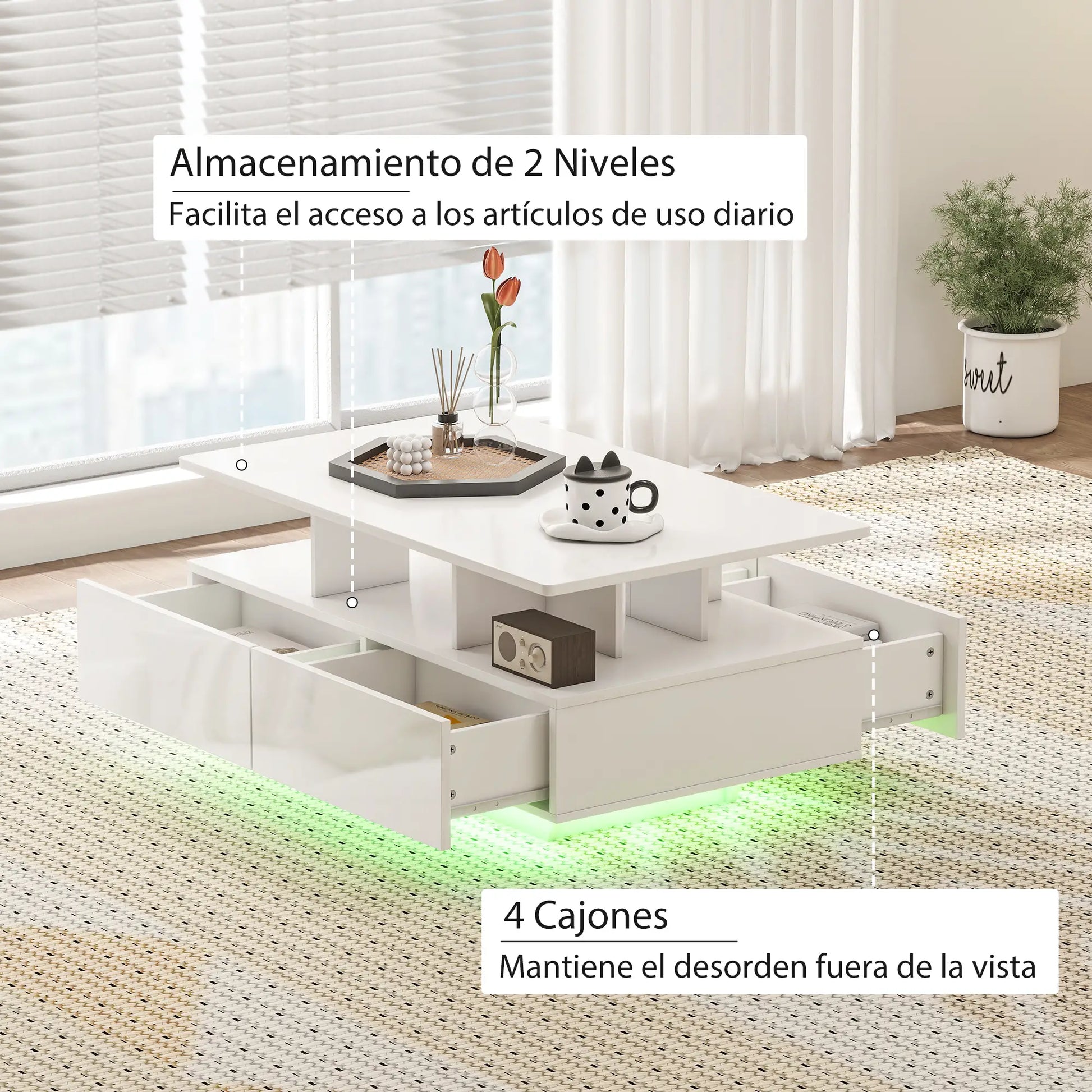 Mesa de Centro LED “LUMENBOX 90 BRILLO” image 3