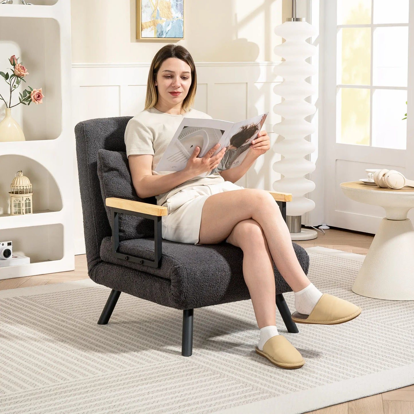 SOFÁ CAMA INDIVIDUAL KANSAS 4 EN 1 – SOFÁ CAMA CONVERTIBLE GRIS image 5