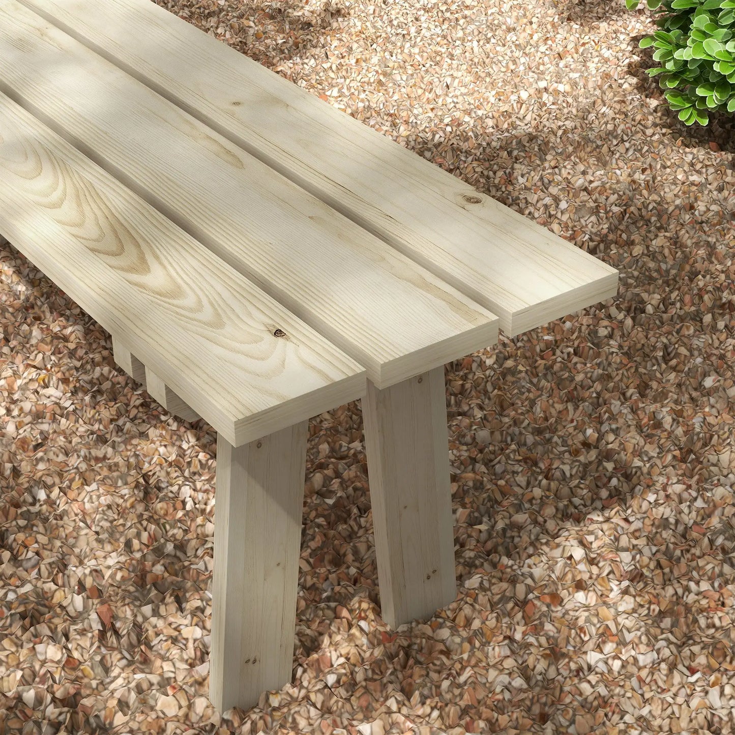 🌿 BANCO DE JARDÍN “MODELO NATURA BASIC” – 2 PLAZAS MADERA NATURAL 130 CM