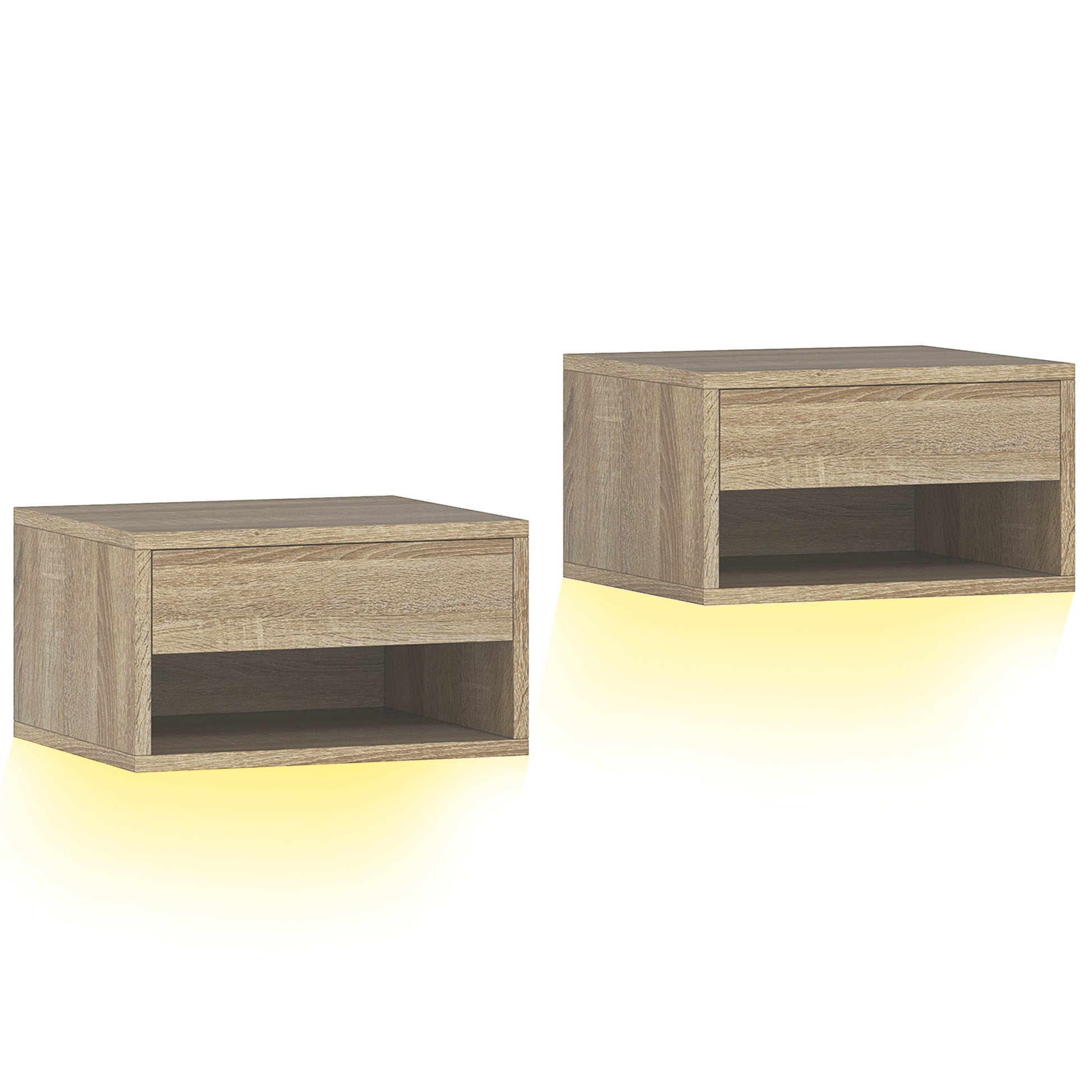 JUEGO DE MESITAS AURA LED FLOAT NATURAL image 2