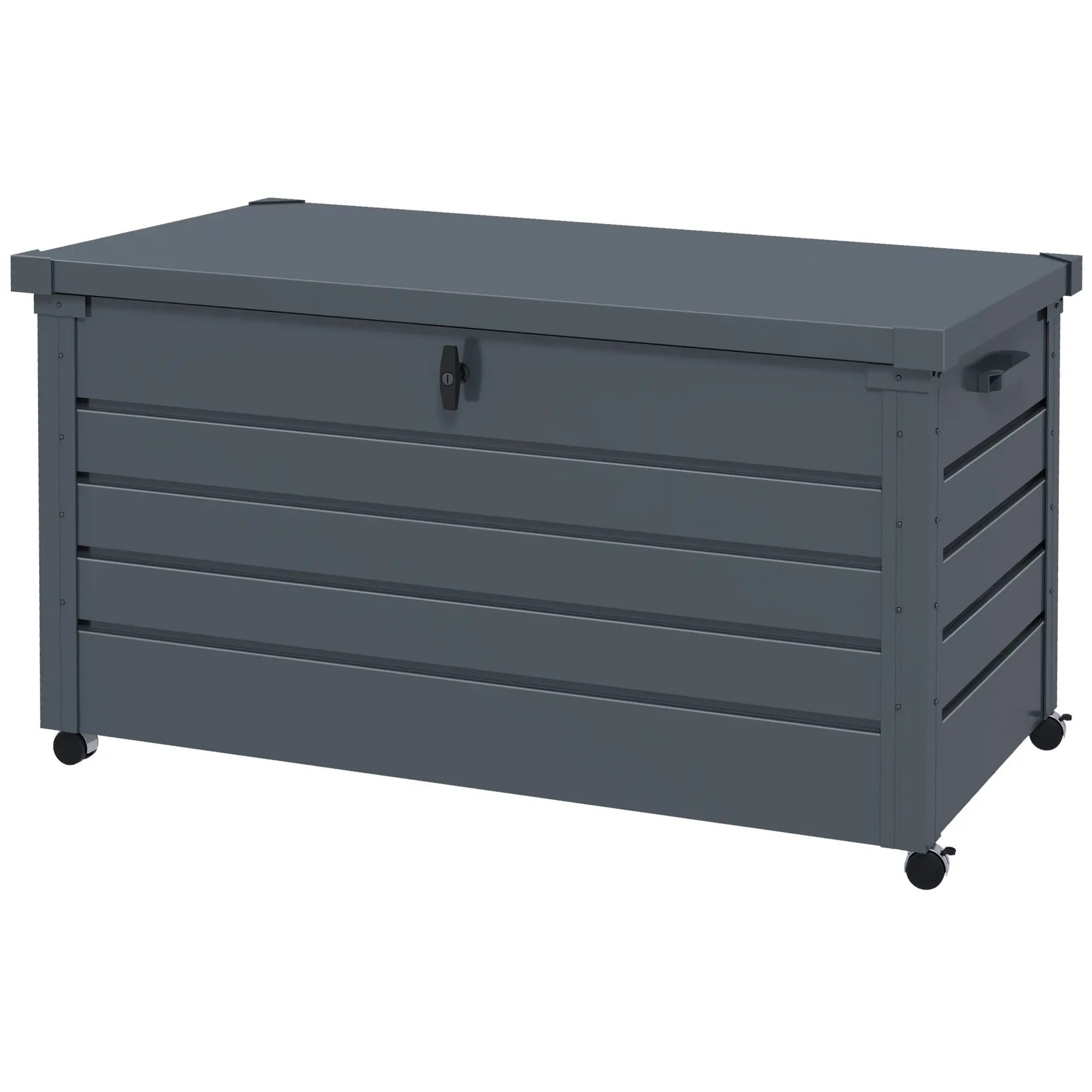 BAÚL DE EXTERIOR DE ACERO GALVANIZADO CON RUEDAS 311 L – MODELO TITAN image 2