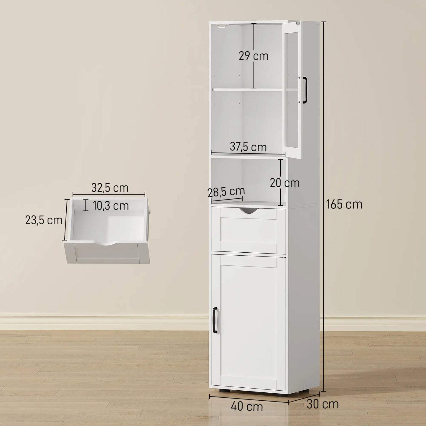 COLUMNA DE BAÑO LUMEA 165 BLANCA image 1